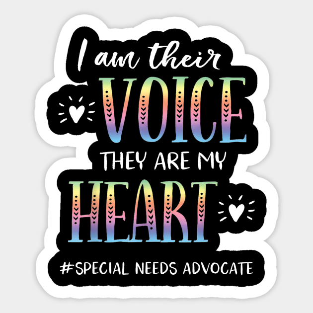 SPED Teacher Special Needs Advocate Gift I Am Their Voice Sticker by Tane Kagar
